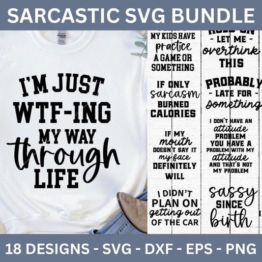 Sarcastic Quotes SVG Bundle - Craft House SVG