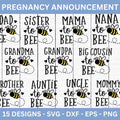 Bee Pregnancy Announcement SVG Bundle - Craft House SVG