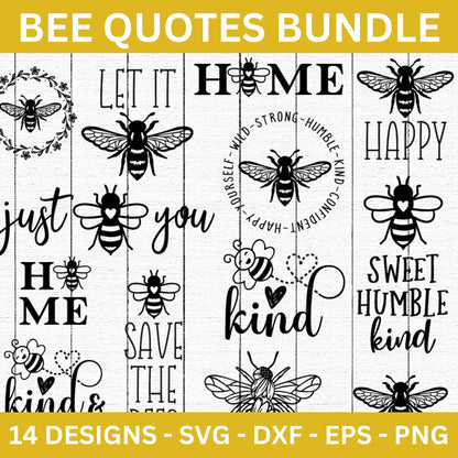 Bee Quotes SVG Bundle - Craft House SVG