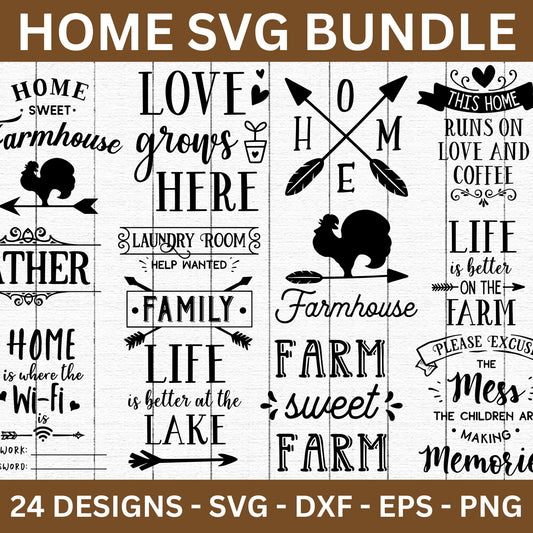 Home SVG Bundle - Craft House SVG