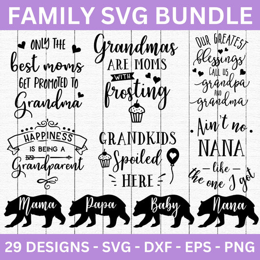 Family SVG Bundle - Craft House SVG