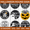 Halloween SVG Bundle Round Welcome Sign - Craft House SVG