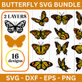 Layered Butterfly SVG Bundle - Craft House SVG