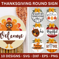 Thanksgiving Round Sign SVG Bundle - Craft House SVG