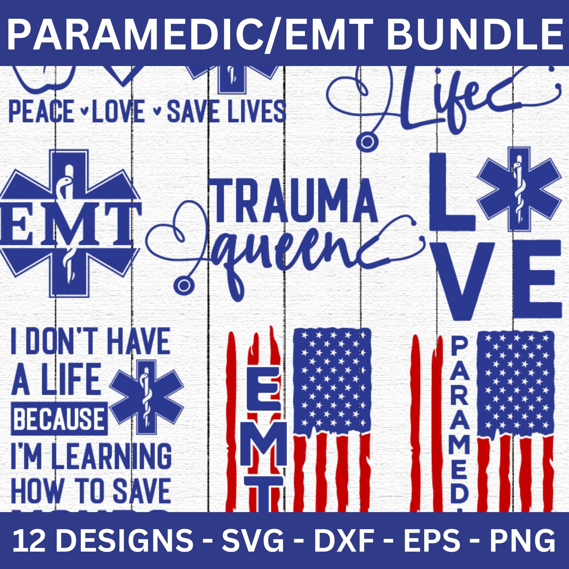 Paramedic EMS EMT SVG Bundle - Craft House SVG