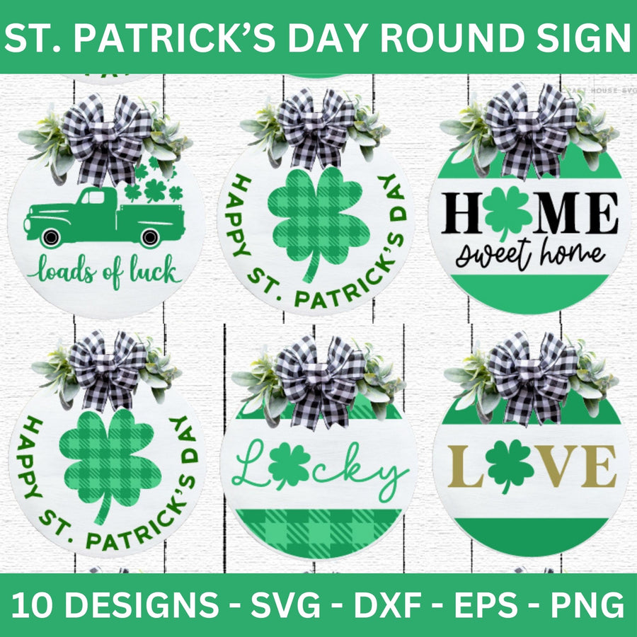 St. Patrick's Day Round Signs SVG Bundle