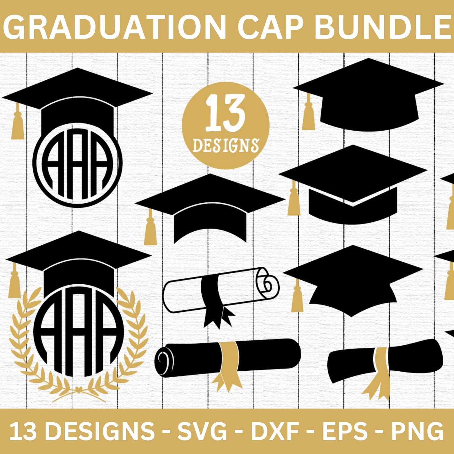 Graduation Cap SVG Bundle