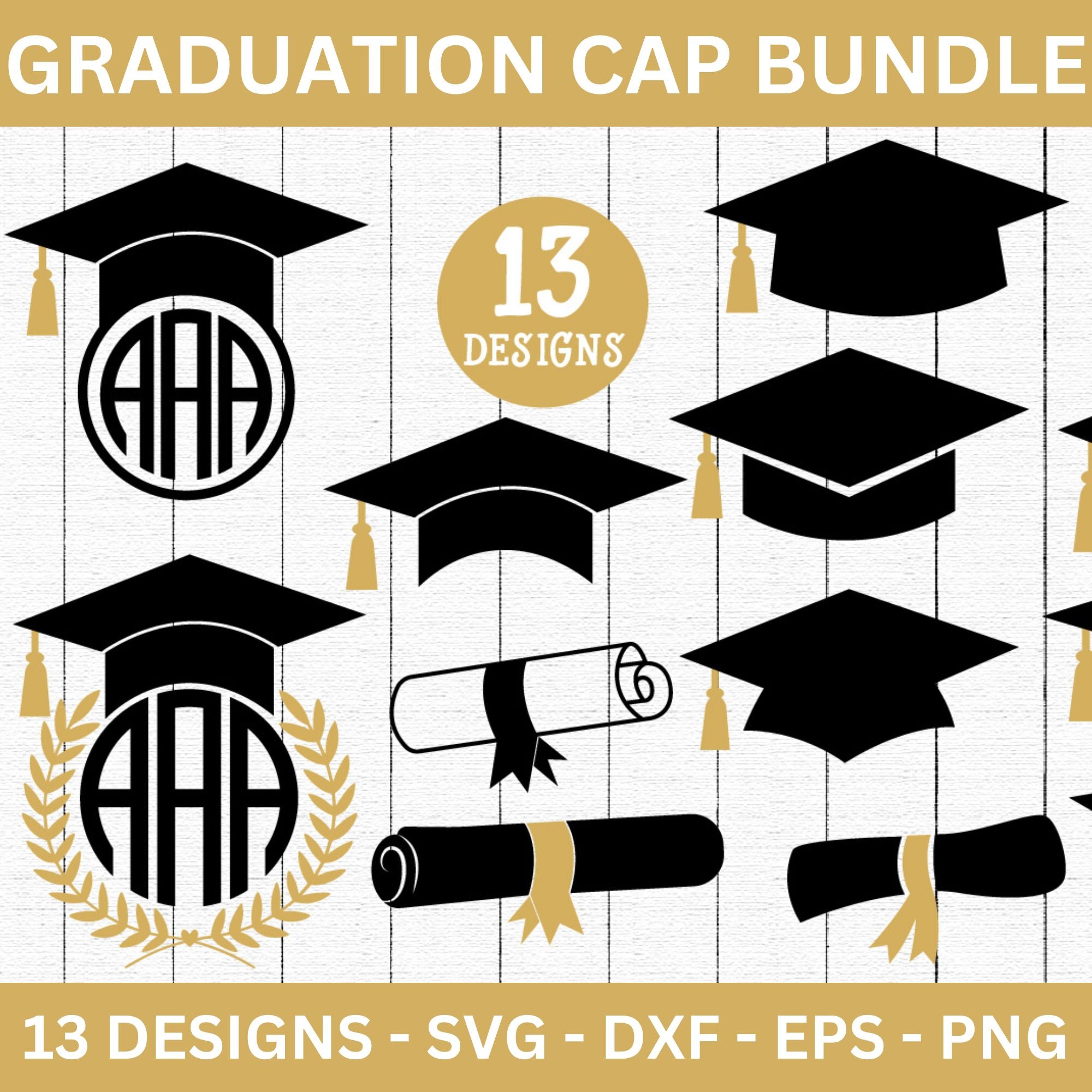 Graduation Cap SVG Bundle