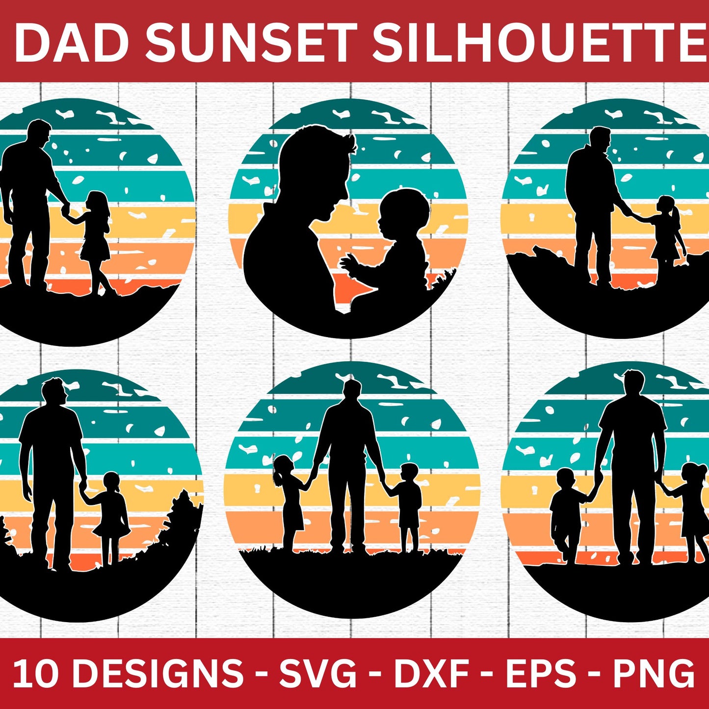 Dad Silhouette SVG Bundle
