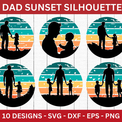 Dad Silhouette SVG Bundle