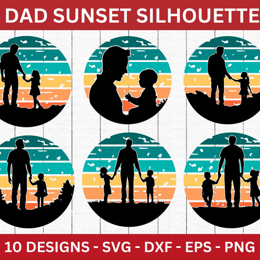 Dad Silhouette SVG Bundle