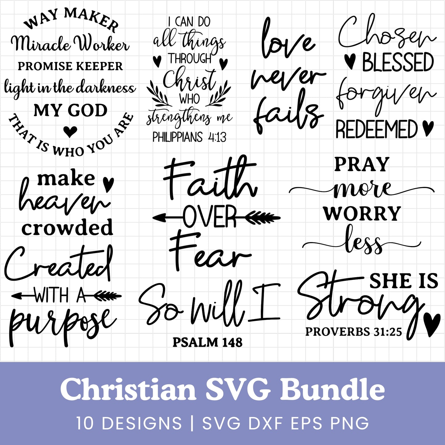 Christian SVG Bundle Scripture Bundle - Craft House SVG