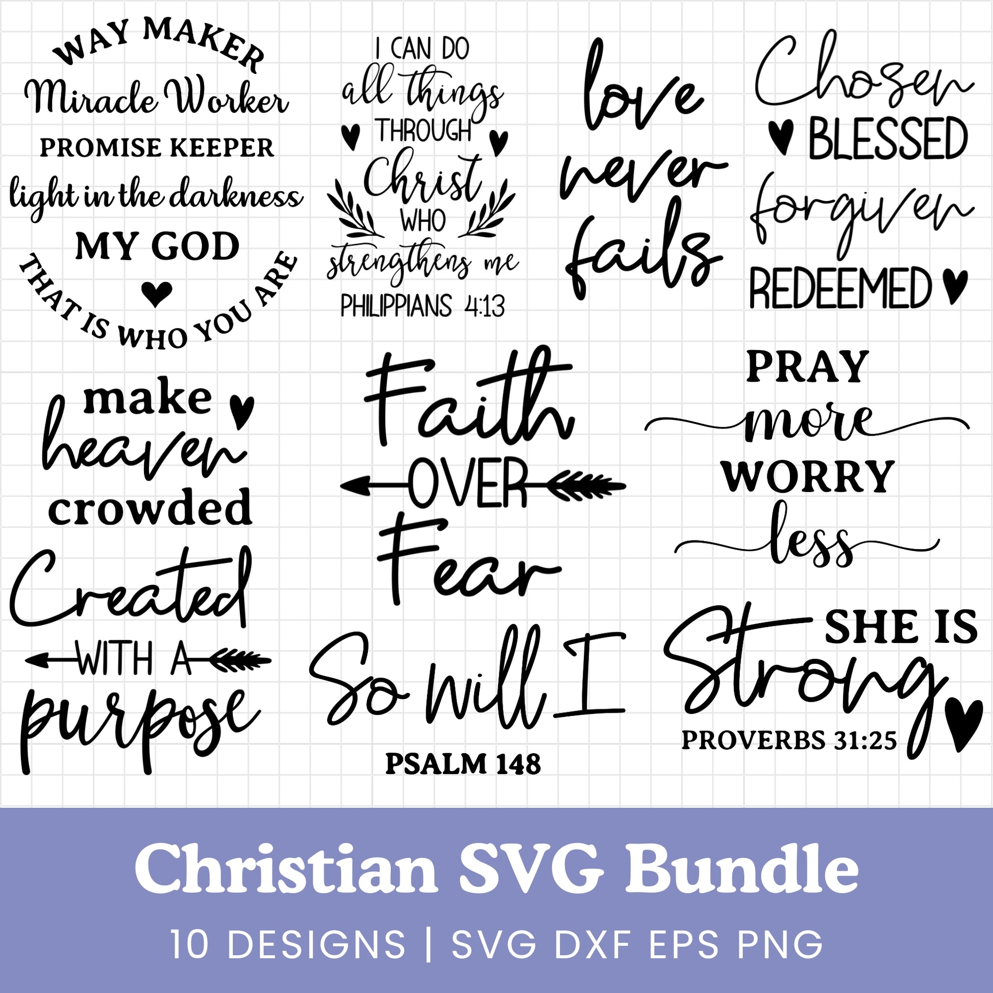 Christian SVG Bundle Scripture Bundle - Craft House SVG