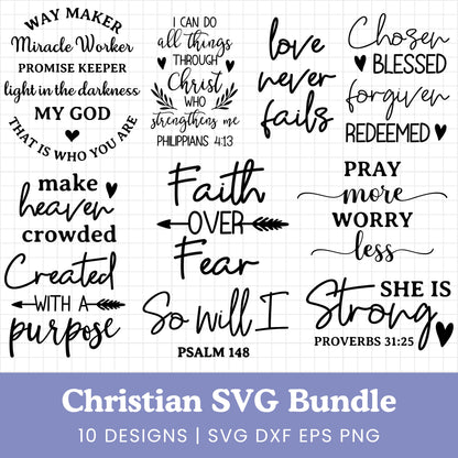 Christian SVG Bundle Scripture Bundle - Craft House SVG