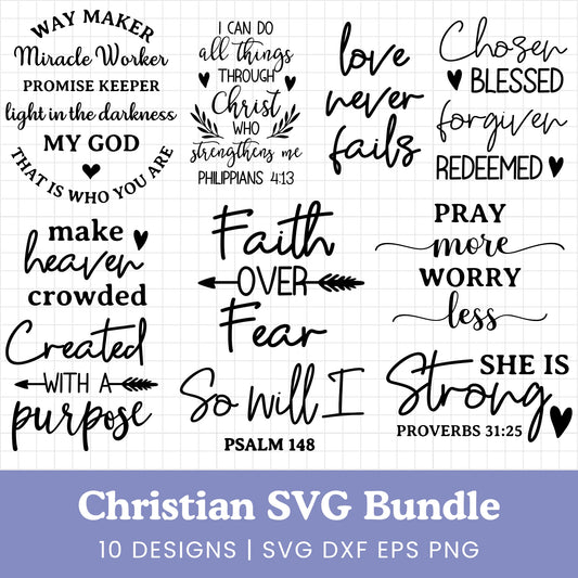 Christian SVG Bundle Scripture Bundle - Craft House SVG