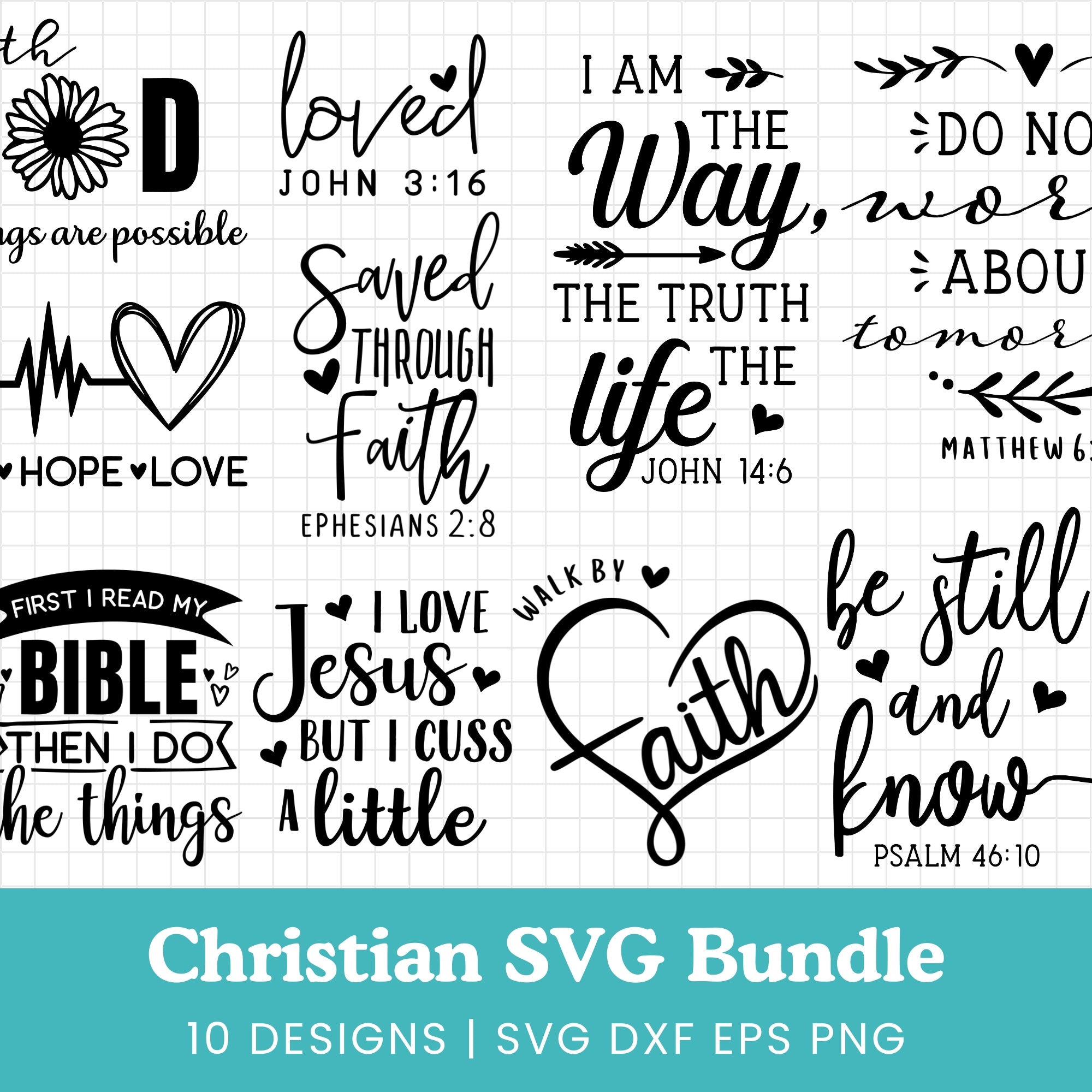 Christian SVG Bundle Scripture Bundle