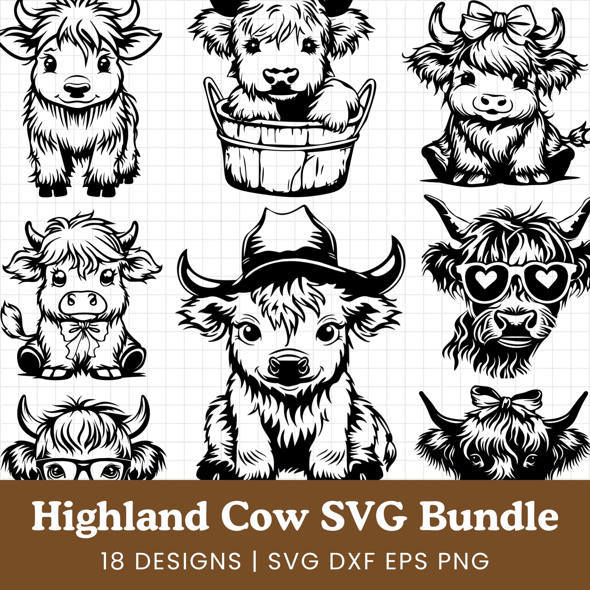 Highland Cow SVG Bundle