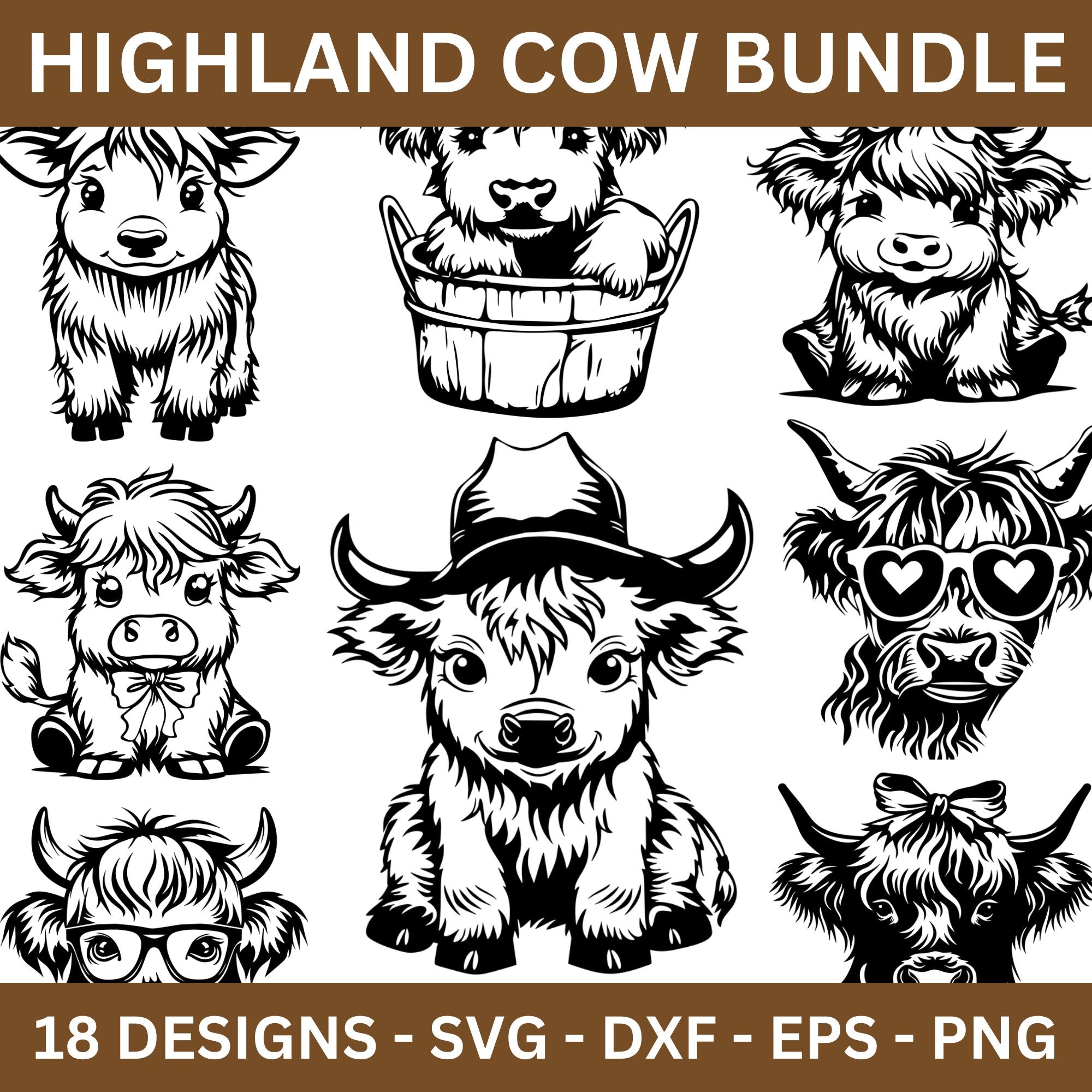 Highland Cow SVG Bundle