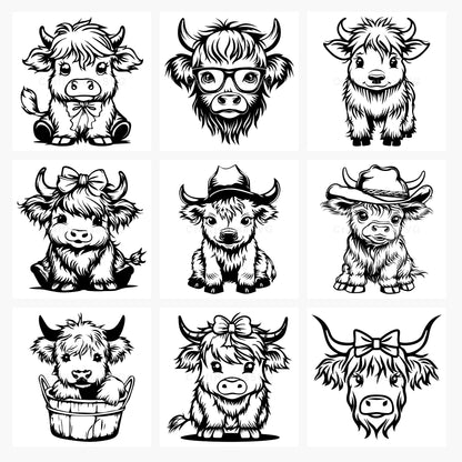 Highland Cow SVG Bundle
