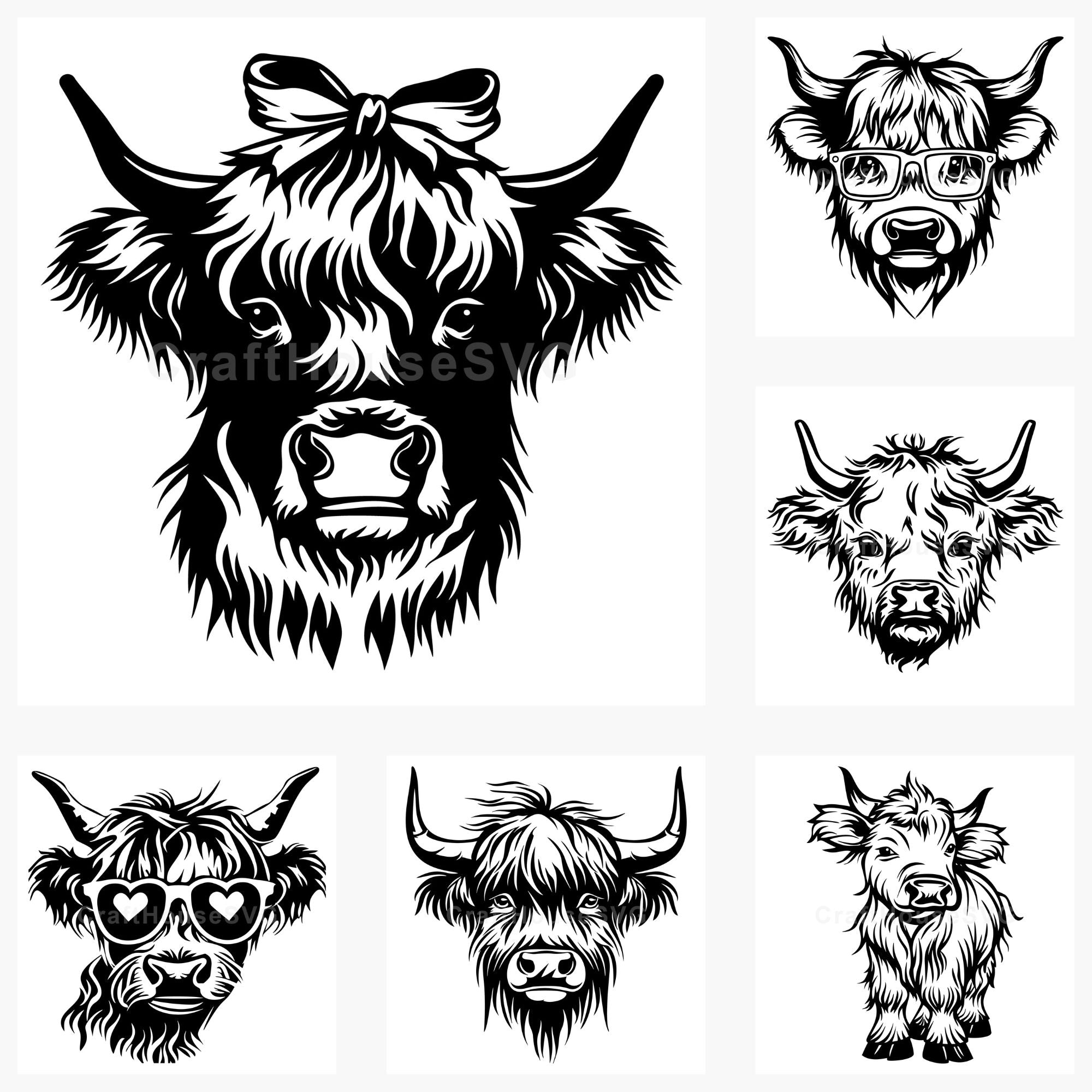 Highland Cow SVG Bundle