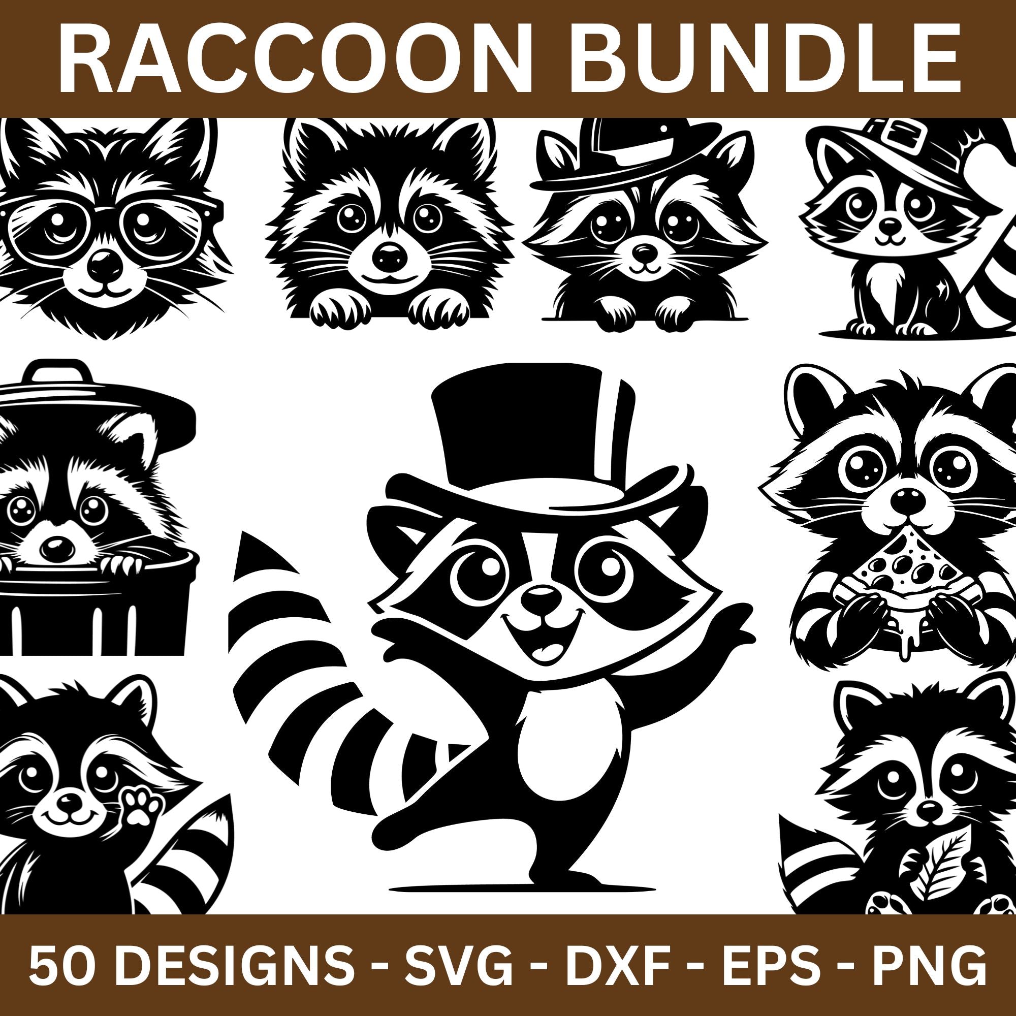 Raccoon SVG Bundle