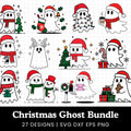 Cute Christmas Ghost SVG Bundle