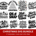 Retro Christmas Quotes SVG Bundle