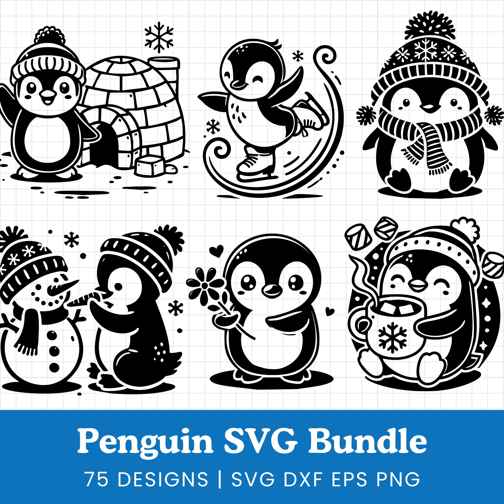 Penguin SVG Bundle