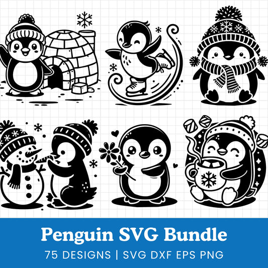Penguin SVG Bundle - Craft House SVG