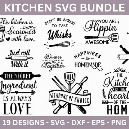 Kitchen SVG Bundle - Craft House SVG