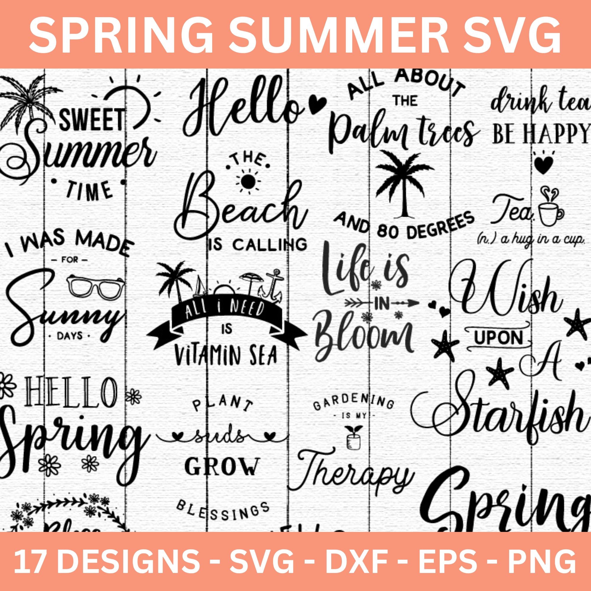 Spring Summer SVG Bundle