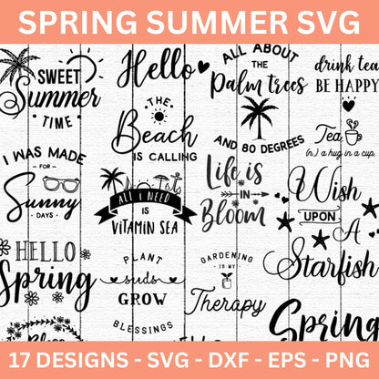 Spring Summer SVG Bundle - Craft House SVG