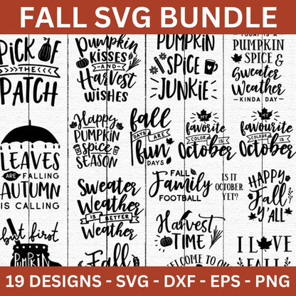 Fall Autumn SVG Bundle - Craft House SVG