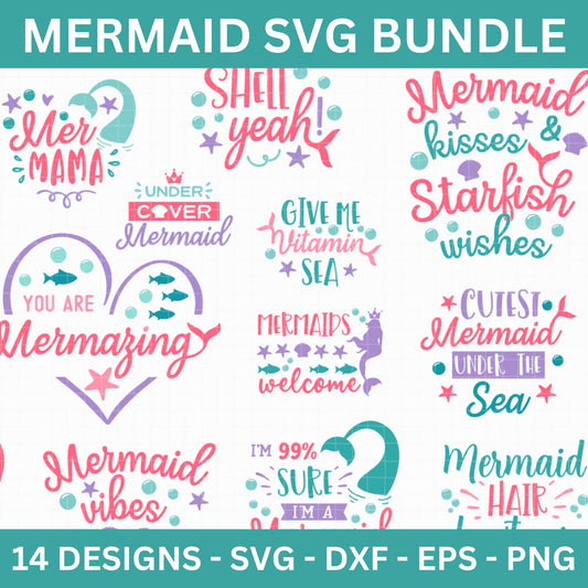 Mermaid SVG Bundle - Craft House SVG
