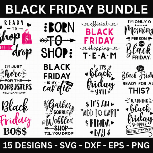 Black Friday Shirt SVG Bundle - Craft House SVG