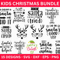 Kids Christmas Shirt SVG Bundle - Craft House SVG