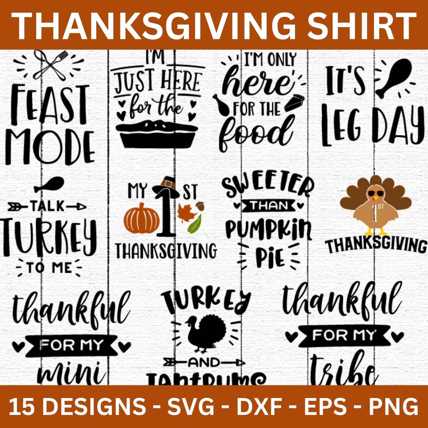 Thanksgiving Shirt Designs SVG Bundle - Craft House SVG