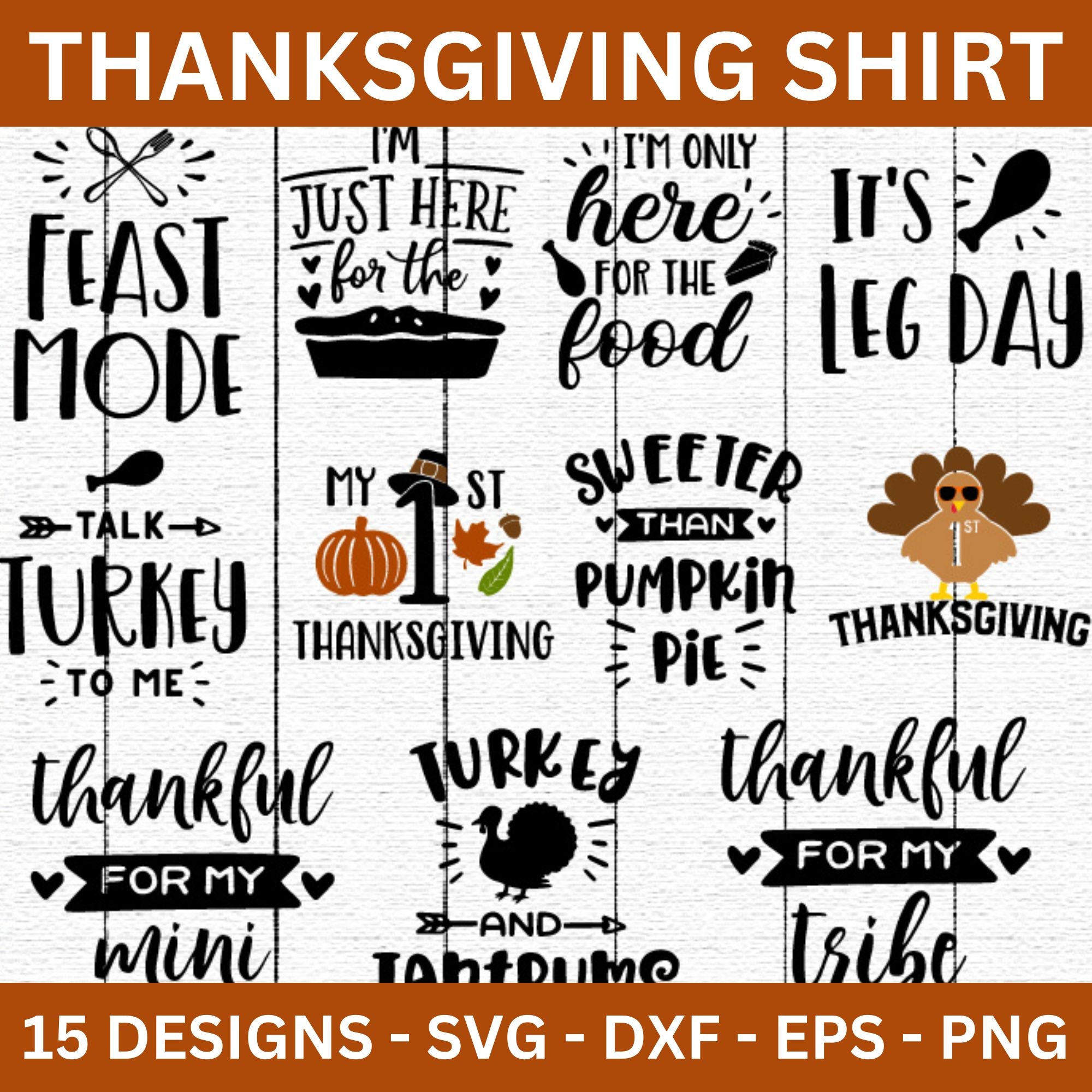 Thanksgiving Shirt Designs SVG Bundle