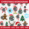 Christmas Monogram Frame SVG Bundle - Craft House SVG