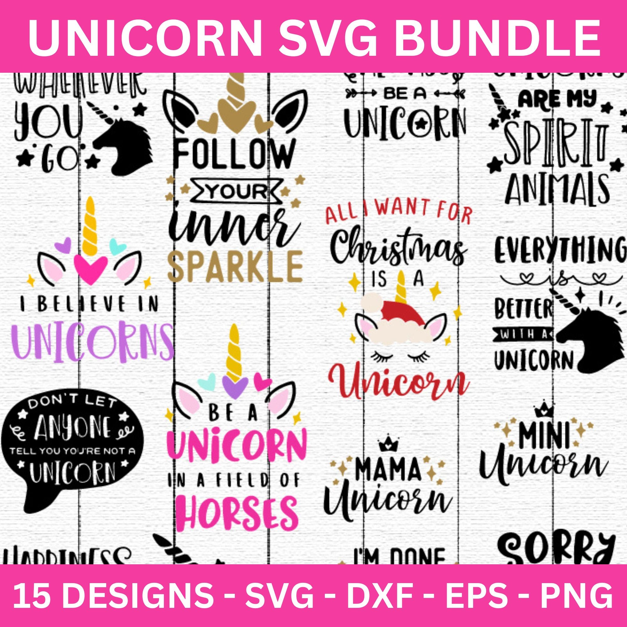 Unicorn SVG Bundle - Craft House SVG