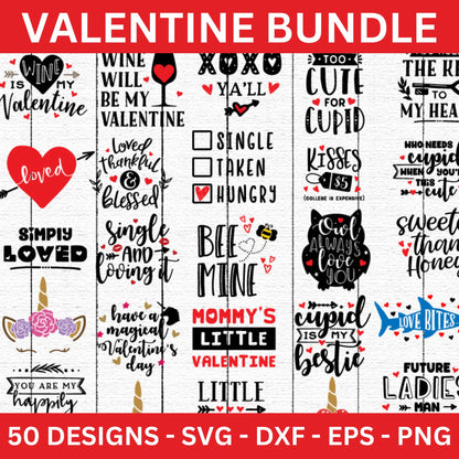 Valentine's Day SVG Bundle - 50 Designs - Craft House SVG