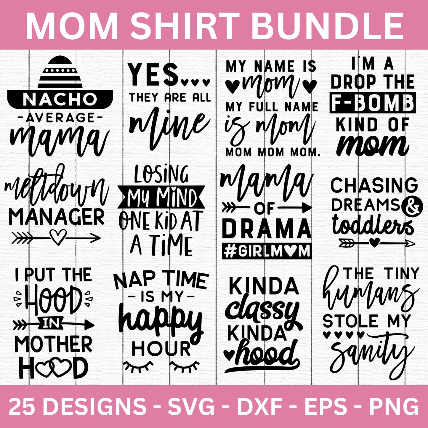 Mom's Shirt SVG Bundle - Craft House SVG