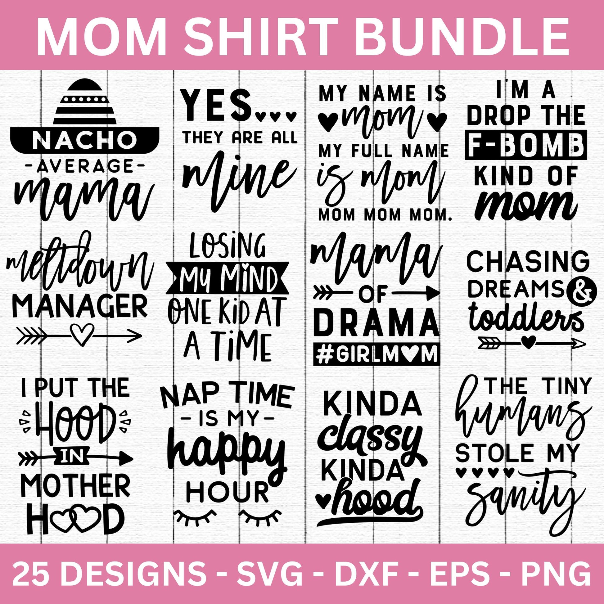 Mom's Shirt SVG Bundle - Craft House SVG
