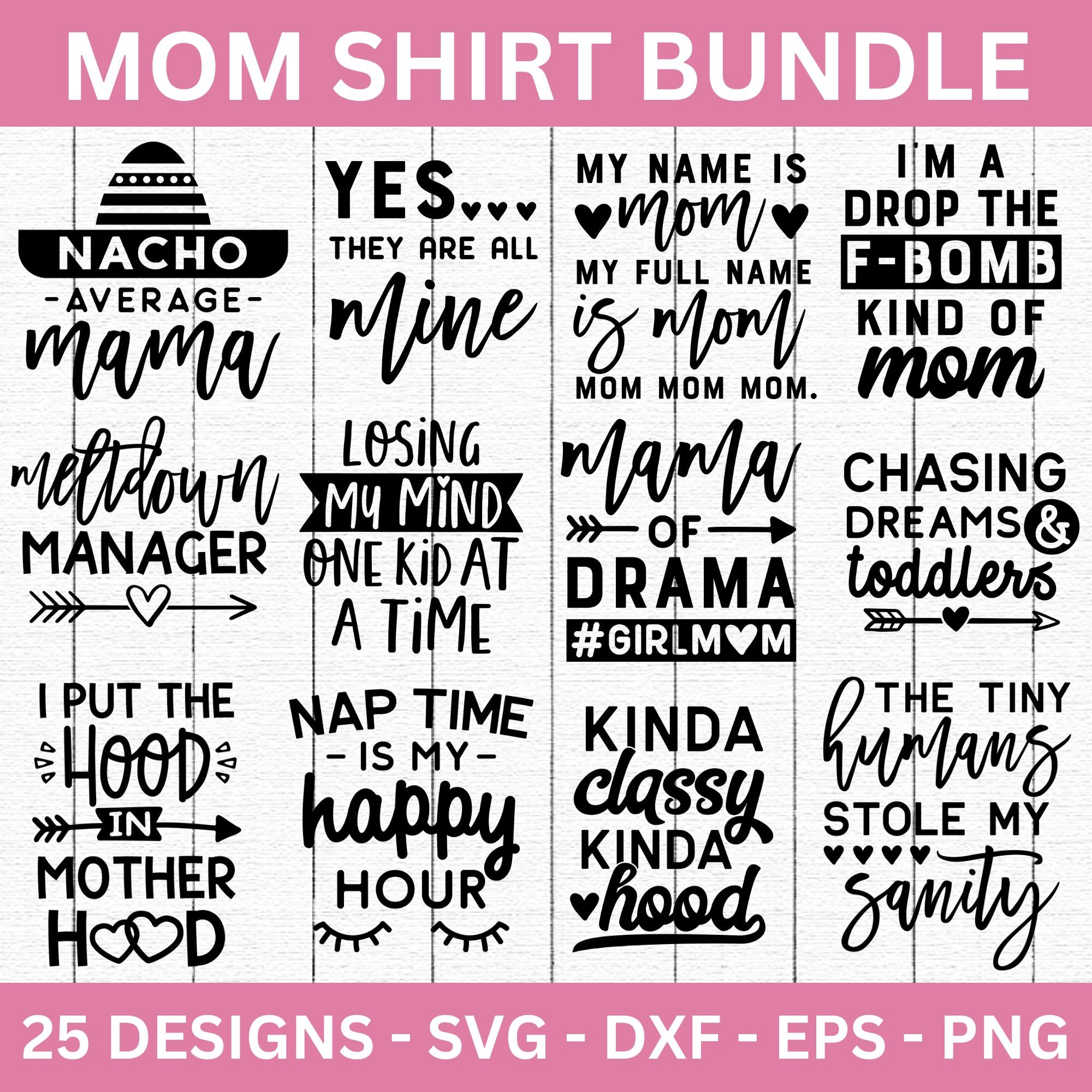 Mom's Shirt SVG Bundle - Craft House SVG