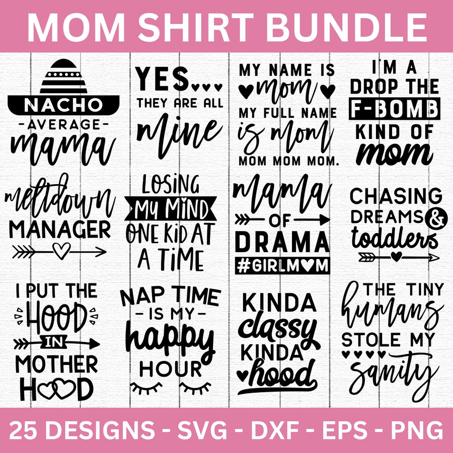 Mom's Shirt SVG Bundle - Craft House SVG
