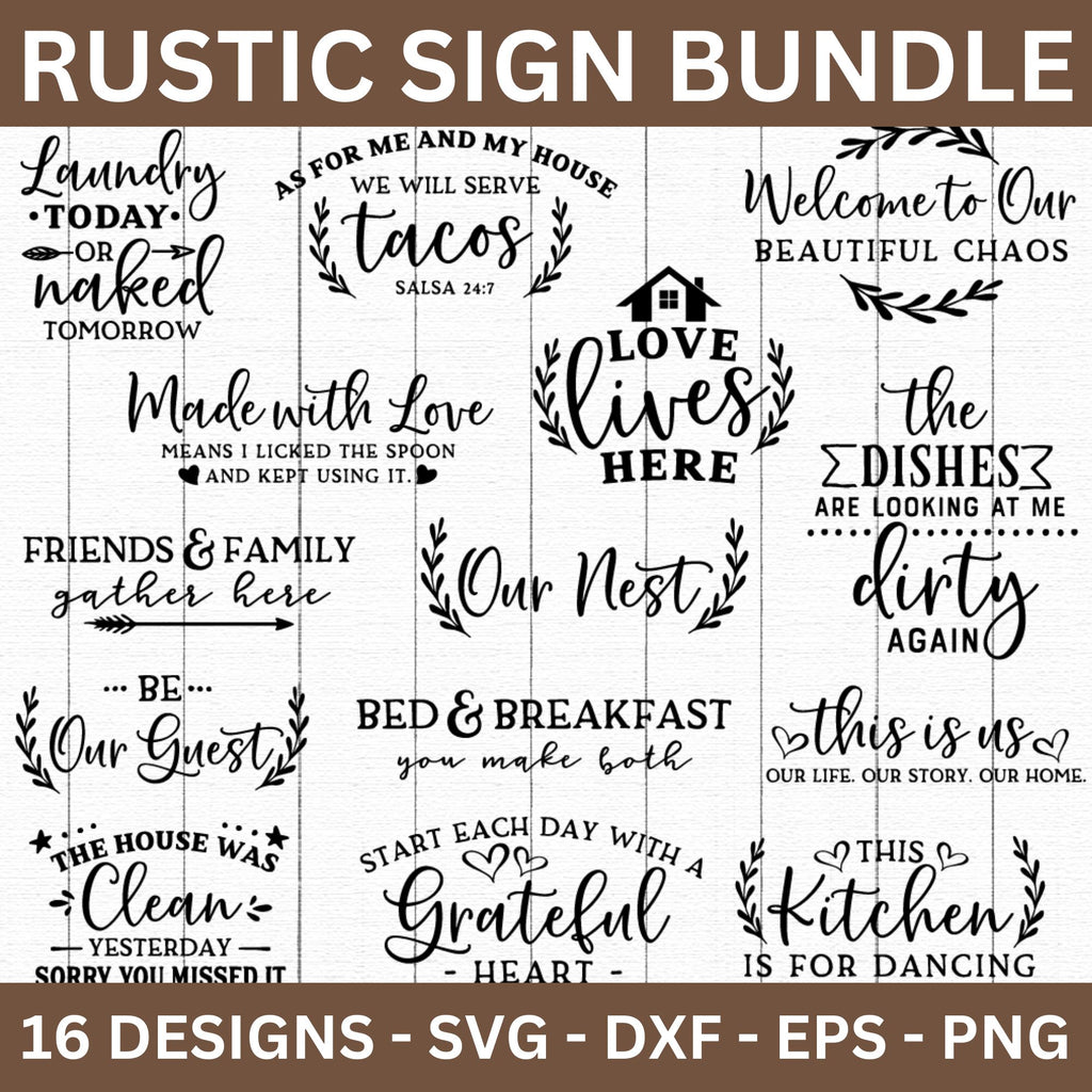 Rustic Sign SVG Bundle | MB60 - Craft House SVG