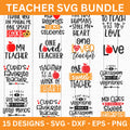 Teacher Valentine's Day SVG Bundle - Craft House SVG
