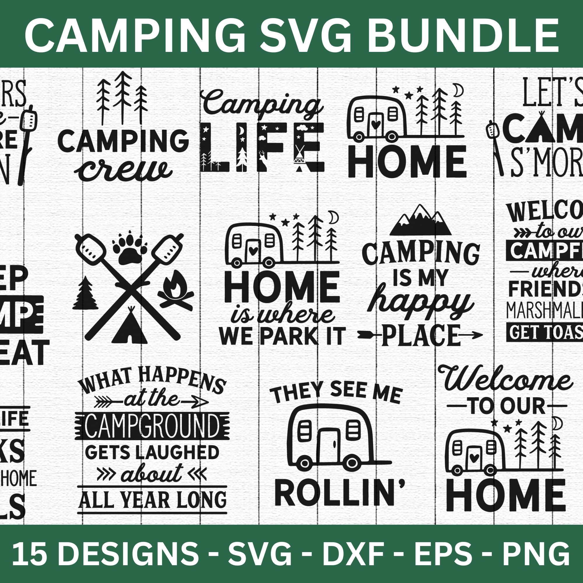 Camping SVG Bundle - Craft House SVG