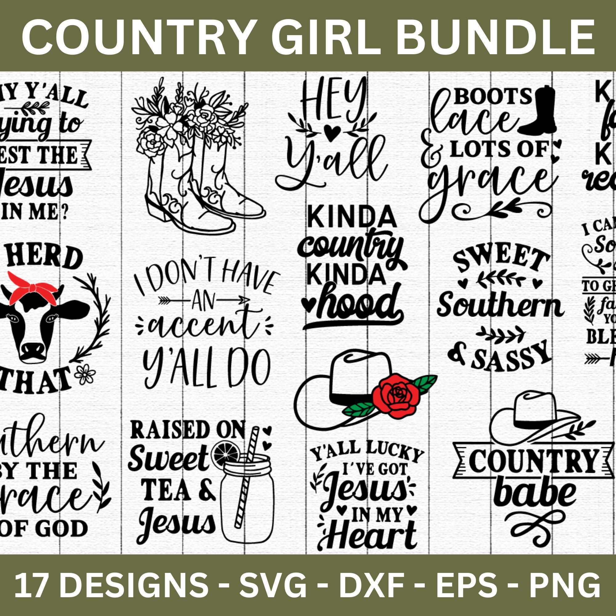 Country Girl SVG Bundle | MB71 - Craft House SVG