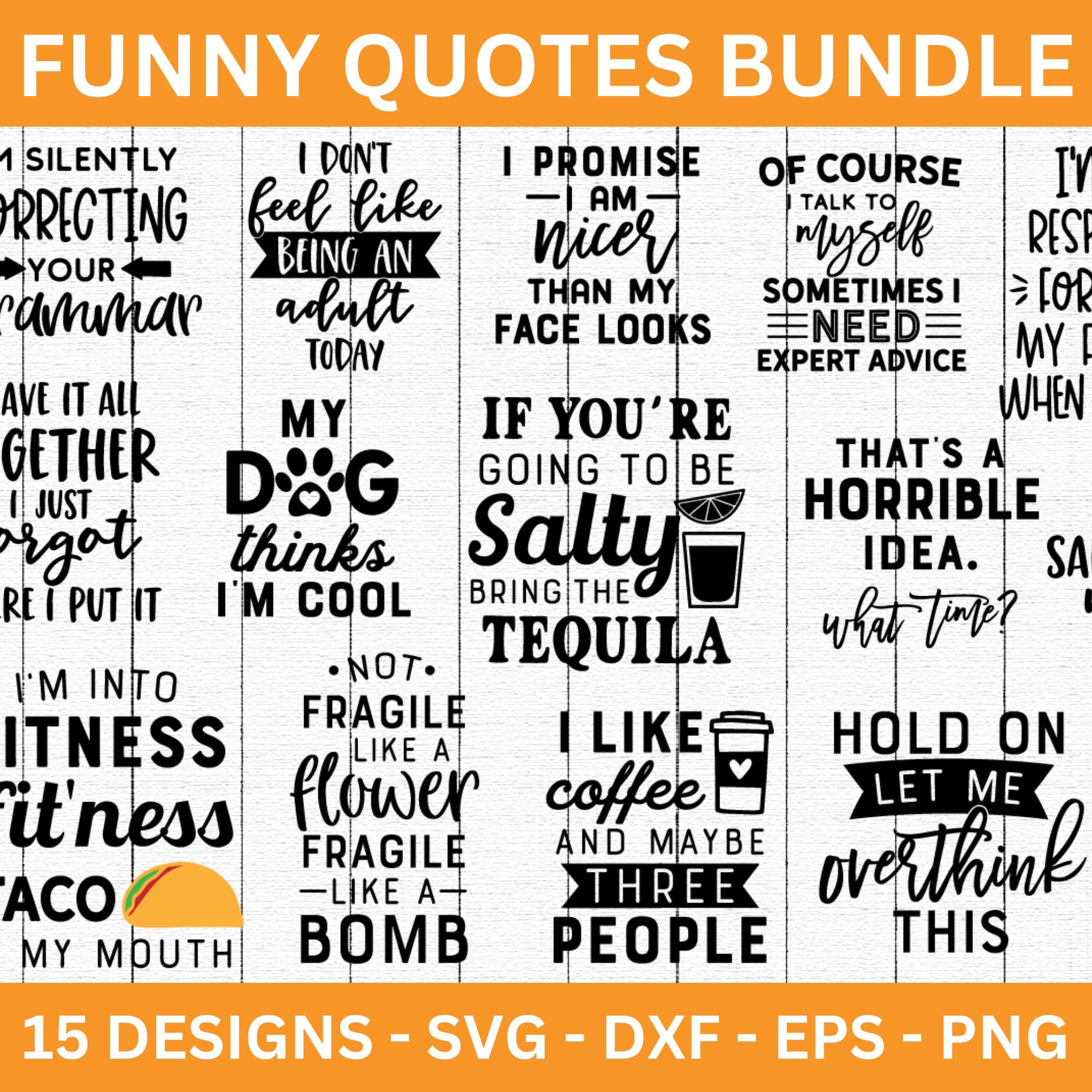 Funny Quotes SVG Bundle - Craft House SVG